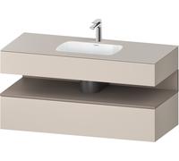Duravit Qatego lavabo encastré avec meuble sous-lavabo en console, 1200x550x600mm, niche basalte mat, QA4787043910000, Couleur: Taupe mat