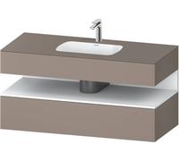 Duravit Qatego lavabo encastré avec meuble sous-lavabo en console, 1200x550x600mm, niche blanc mat, QA4787018430000, Couleur: Basalte mat