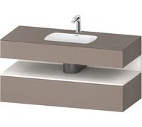 Duravit Qatego lavabo encastré avec meuble sous-lavabo en console, 1200x550x600mm, niche blanc supermat, QA4787084430000, Couleur: Basalte mat