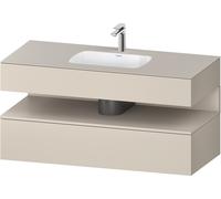 Duravit Qatego lavabo encastré avec meuble sous-lavabo en console, 1200x550x600mm, niche taupe mat, QA4787091830000, Couleur: taupe supermatt