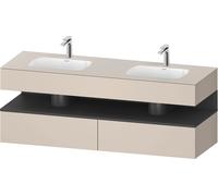 Duravit Duravit Set meuble lavabo encastré Qatego 160x55x60 cm, Kon-WTU, gris m/tau mat Quantité:1