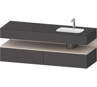 Duravit Qatego lavabo encastrable avec meuble vasque pour console, 1600 x 550...