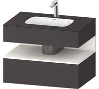 Duravit Qatego lavabo encastré avec meuble sous-lavabo en console, 800x550x600mm, niche blanc supermat, QA4785084800000, Couleur: supermatt en graphite