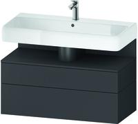 Duravit Qatego Meuble sous-lavabo, 1 tiroir et 1 tiroir, 990x470x590mm, niche graphite mat, QA4395049490010, Couleur: Graphite mat/avec Ã©clairage de niche