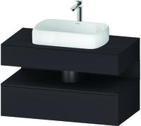 Duravit Qatego Meuble sous-lavabo sur console, 1 tiroir, 1 tiroir, découpe au centre, 1000x550x600mm, niche graphite supermat, QA4731080800000, Couleur: supermatt en graphite