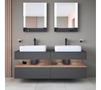 Duravit Qatego Studio F.A. Porsche Collection Meuble avec plan de toilette, QA4779055490010,