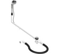 Duravit Quadroval ensemble vidage et trop-plein avec bec de baignoire 792211, chrome, 792211000001000