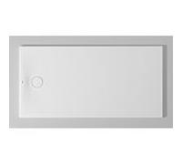 Duravit Receveur de douche rectangulaire Tempano 720207000000001 160 x 80 x 5 cm, au ras du sol, antidérapant, blanc