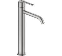 Duravit Robinet de lavabo Balcoon - Taille XL (hauteur du bec 153 mm) - Robinet de lavabo économe en énergie (FreshStart) - Robinet de salle de bain à économie d'eau (MinusFlow) - En acier inoxydable