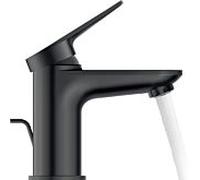 Duravit Wave Mitigeur monocommandÃ© pour lavabo, saillie 95 mm, avec garniture dÃ©coulement, WA10100010, Coloris: Noir Mat - WA1010001046