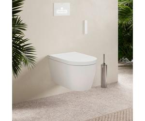 Duravit SensoWash® Starck f Pro Set complet WC japonais compact pour montage mural, avec abattant, 650002012004300, Compact