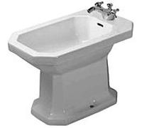 Duravit Bidet sur pied Série 1930 0267100000 – avec trop-plein et trou pour robinet, blanc