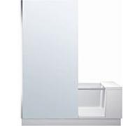 Duravit Shower + Bath baignoire 700403000000000 blanc, 170x75cm, verre clair, coin gauche, avec porte