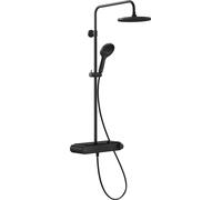 Duravit Shower Systems système de douche Shelf 1050, MinusFlow thermostat de douche, noir mat, TH4382008046