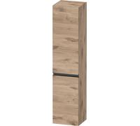 Duravit Sivida Armoire haute, poignée noire diamant mat, charnières à droite, 2 portes, 400x374x1440mm, SV1370RBD550000, Couleur: ChÃªne marbrÃ©