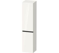Duravit Sivida Armoire haute, poignée noire diamantée mat, charnières à gauche, 2 portes, 400x374x1440mm, SV1370LBD220000, Couleur: Blanc brillant
