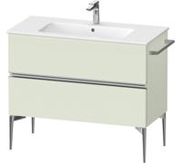 Duravit Sivida bâti-support pour lavabo, 2 tiroirs, poignée profilée chromée, 1010x477x591mm, pour ME by Starck, SV4645010HH0000, Couleur: Vert pâle mat