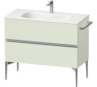 Duravit Sivida bâti-support pour lavabo, 2 tiroirs, poignée profilée chromée, 1010x477x592mm, pour Sivida, SV4652010HH0000, Couleur: Vert pâle mat