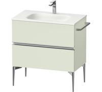 Duravit Sivida bâti-support pour lavabo, 2 tiroirs, poignée profilée chromée, 810x477x592mm, pour Sivida, SV4651010HH0000, Couleur: Vert pâle mat
