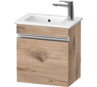 Duravit Sivida bâti-support pour lavabo, charnières à droite, poignée profilée chromée, 400x287x443mm, pour ME by Starck, SV4642R10550000, Couleur: ChÃªne marbrÃ©