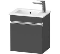 Duravit Sivida bâti-support pour lavabo, charnières à gauche, poignée profilée chromée, 400x287x443mm, pour ME by Starck, SV4642L10490000, Couleur: Graphite mat