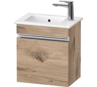 Duravit Sivida bâti-support pour lavabo, charnières à gauche, poignée profilée chromée, 400x287x443mm, pour ME by Starck, SV4642L10550000, Couleur: ChÃªne marbrÃ©