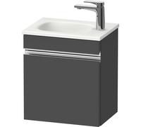 Duravit Sivida bâti-support pour lavabo, charnières à gauche, poignée profilée chromée, 400x295x440mm, pour Sivida, SV4649L10490000, Couleur: Graphite mat