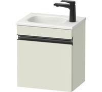 Duravit Sivida bâti-support pour lavabo, charnières à gauche, poignée profilée noir diamant mat, 400x295x440mm, pour Sivida, SV4649LBDHH0000, Couleur: Vert pâle mat