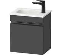 Duravit Sivida bâti-support pour lavabo, charnières à gauche, poignée profilée noir diamant mat, 400x295x440mm, pour Sivida, SV4649LBD490000, Couleur: Graphite mat