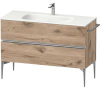 Duravit Sivida Meuble sous-lavabo, 2 tiroirs, poignée profilée chromée, 1210x477x592mm, pour Sivida, SV4653010550000, Couleur: ChÃªne marbrÃ©