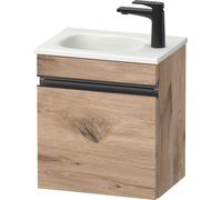Duravit Sivida Meuble sous-lavabo, charnières à droite, poignée encastrée noir diamant mat, 400x295x440mm, pour Sivida, SV4649RBD550000, Couleur: ChÃªne marbrÃ©