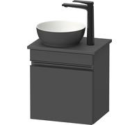 Duravit Sivida Meuble sous-lavabo sur console, charnières à droite, poignée-barre noir diamant mat, 400x325x440mm, SV4656RBD490000, Couleur: Graphite mat