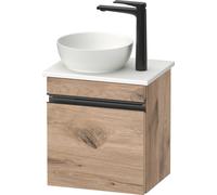 Duravit Sivida Meuble sous-lavabo sur console, charnières à droite, poignée-barre noir diamant mat, 400x325x440mm, SV4656RBD550000, Couleur: ChÃªne marbrÃ©