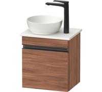 Duravit Sivida Meuble sous-lavabo sur console, charnières à droite, poignée-barre noir diamant mat, 400x325x440mm, SV4656RBD790000, Couleur: Noyer mat