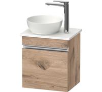 Duravit Sivida Meuble sous-lavabo sur console, charnières à droite, poignée profilée chromée, 400x325x440mm, SV4656R10550000, Couleur: ChÃªne marbrÃ©