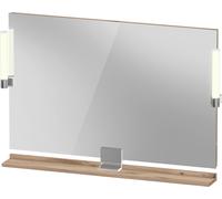 Duravit Sivida miroir, chrome, 1050x36x650mm, éclairage à poser, interrupteur à détecteur, raccordement au réseau, SV7423010550000, Couleur: ChÃªne marbrÃ©