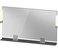 Duravit Sivida miroir, chrome, 1250x36x650mm, éclairage à poser, interrupteur à détecteur, raccordement au réseau, SV7424010490000, Couleur: Graphite mat