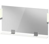 Duravit Sivida miroir, chrome, 1250x36x650mm, éclairage à poser, interrupteur à détecteur, raccordement au réseau, SV7424010220000, Couleur: Blanc brillant