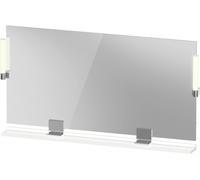 Duravit Sivida miroir, chrome, 1330x36x650mm, éclairage à poser, interrupteur à détecteur, raccordement au réseau, SV7425010220000, Couleur: Blanc brillant