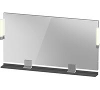 Duravit Sivida miroir, chrome, 1330x36x650mm, éclairage à poser, interrupteur à détecteur, raccordement au réseau, SV7425010490000, Couleur: Graphite mat