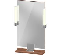 Duravit Sivida miroir, chrome, 450x36x650mm, éclairage à poser, interrupteur à détecteur, raccordement au réseau, SV7420010790000, Couleur: Noyer mat