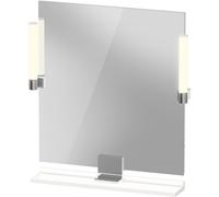 Duravit Sivida miroir, chrome, 650x36x650mm, éclairage à poser, interrupteur à détecteur, raccordement au réseau, SV7421010180000, Couleur: Blanc Mat