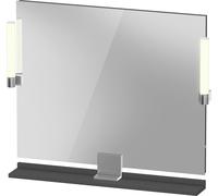 Duravit Sivida miroir, chrome, 850x36x650mm, éclairage à poser, interrupteur à détecteur, raccordement au réseau, SV7422010490000, Couleur: Graphite mat