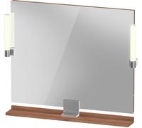 Duravit Sivida miroir, chrome, 850x36x650mm, éclairage à poser, interrupteur à détecteur, raccordement au réseau, SV7422010790000, Couleur: Noyer mat