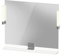 Duravit Sivida miroir, chrome, 850x36x650mm, éclairage à poser, interrupteur à détecteur, raccordement au réseau, SV7422010220000, Couleur: Blanc brillant