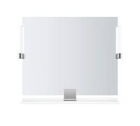 Duravit Sivida miroir, chrome, 850x36x650mm, éclairage à poser, interrupteur à détecteur, raccordement au réseau, SV7422010180000, Couleur: Blanc Mat