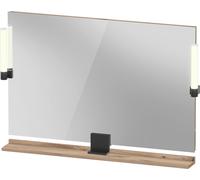 Duravit Sivida miroir, noir diamant mat, 1050x36x650mm, éclairage à poser, interrupteur à détecteur, raccordement au réseau, SV74230BD550000, Couleur: ChÃªne marbrÃ©