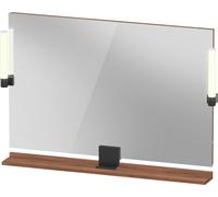 Duravit Sivida miroir, noir diamant mat, 1050x36x650mm, éclairage à poser, interrupteur à détecteur, raccordement au réseau, SV74230BD790000, Couleur: Noyer mat