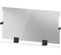 Duravit Sivida miroir, noir diamant mat, 1250x36x650mm, éclairage à poser, interrupteur à détecteur, raccordement au réseau, SV74240BD220000, Couleur: Blanc brillant