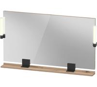 Duravit Sivida miroir, noir diamant mat, 1250x36x650mm, éclairage à poser, interrupteur à détecteur, raccordement au réseau, SV74240BD550000, Couleur: ChÃªne marbrÃ©